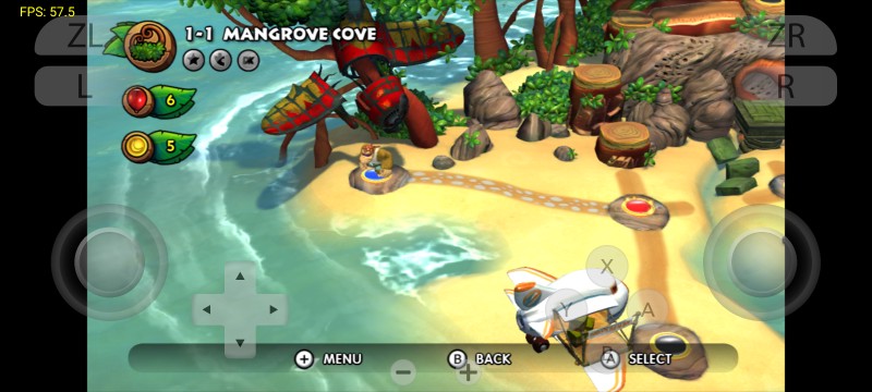 Donkey Kong Country: Tropical Freeze (Samsung Galaxy S20 FE, Mesa Turnip GPU driver)