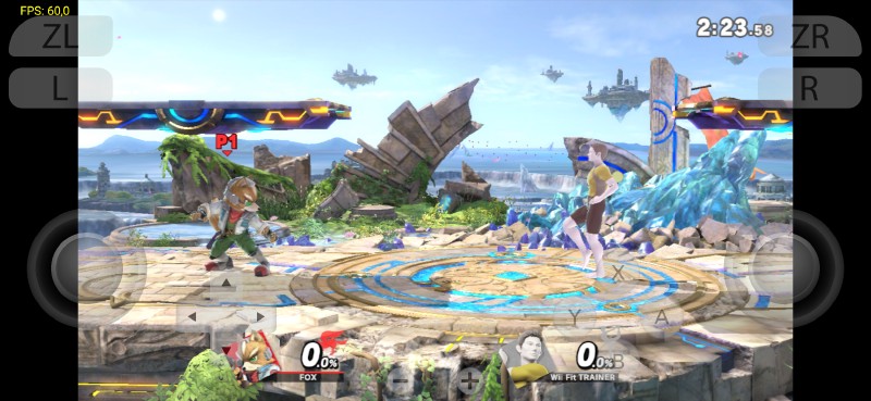 Super Smash Bros. Ultimate (Samsung Galaxy S23, Qualcomm proprietary GPU driver)