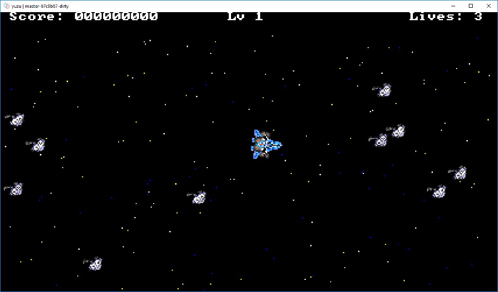 Very first homebrew on yuzu, Space Game !!