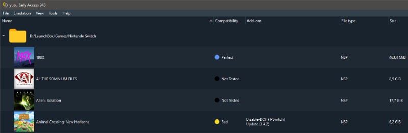 Gamelist fixes, before (left) and after (right)