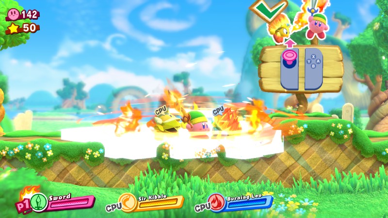 Here you can see the bug affecting an attack (Kirby Star Allies)