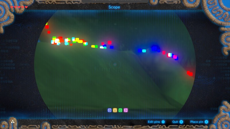 Looks like someone spilled some paint on the screen (The Legend of Zelda: Breath of the Wild)