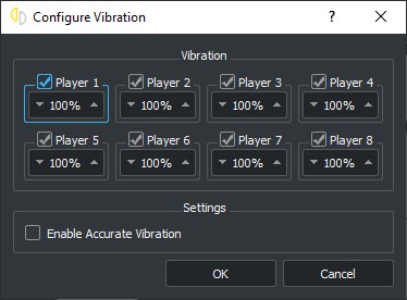  Vibration Configuration Window